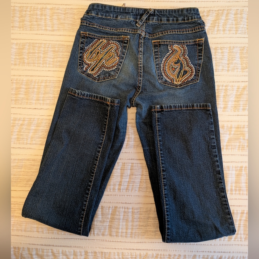 baby phat Skinny Jeans With Embroidered Back Pockets